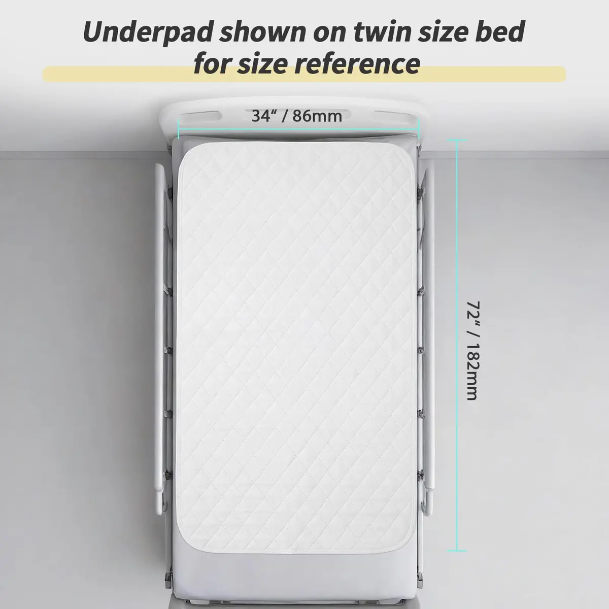 CoolShields Reusable Waterproof Bed Pad 91 x 183 cm (34 x 72 Inch) | OEKO-TEX Certified Absorbent Protector - view 4