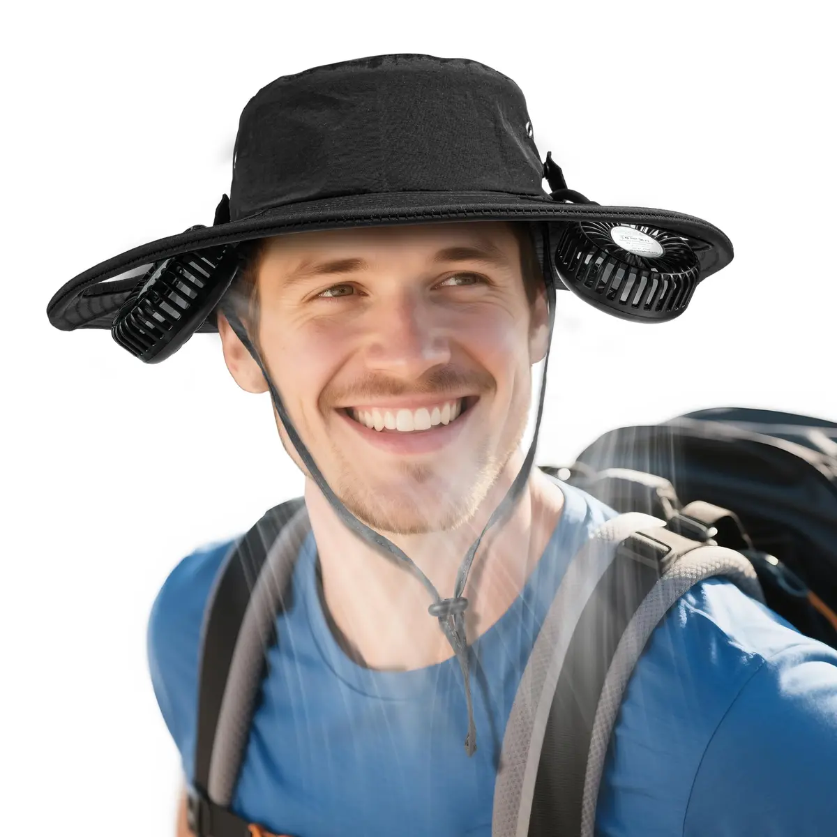 COMLIFE Cooling Sun Hat with Fan Rechargeable UPF 50+ | 16H Neck Fan for Camping & Beach - main product image