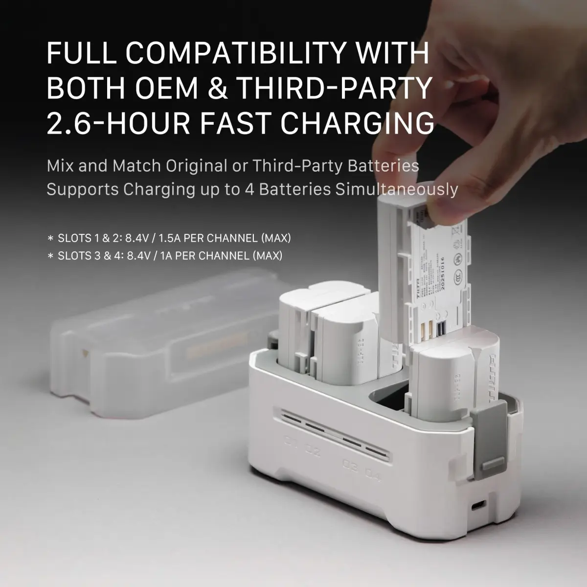 Tilta NP-FZ100 Portable Charging Station (4-Battery Kit) with 45W USB-C Fast Charging | 176g Lightweight Design - view 4