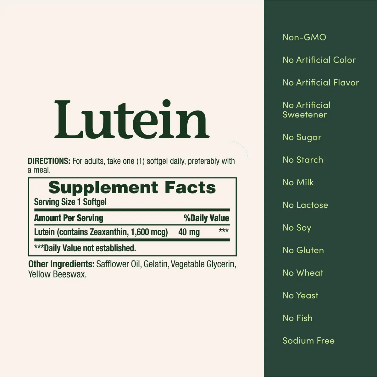 Nature's Bounty Lutein Pills 40 mg 60 Softgels | Supports Vision Health - view 5