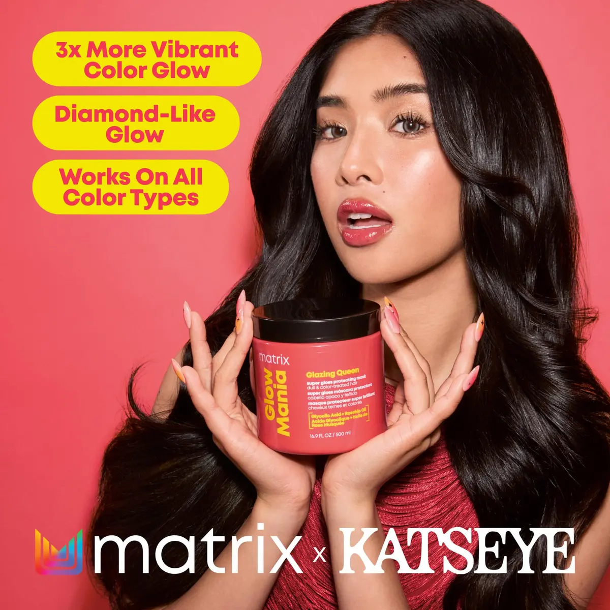 Matrix Glow Mania Mask Mini 100ml | Hair Gloss & Color Protection - view 2