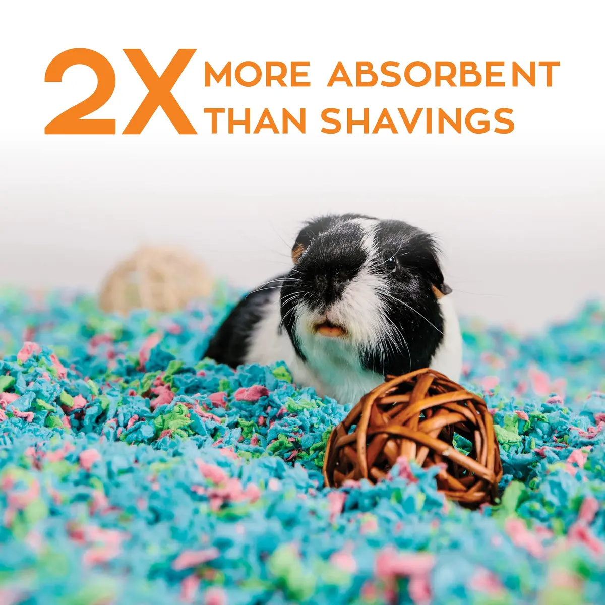 Carefresh Tutti Frutti Natural Paper Small Pet Bedding 50L | Odor Control & Ultra-Absorbent - view 3