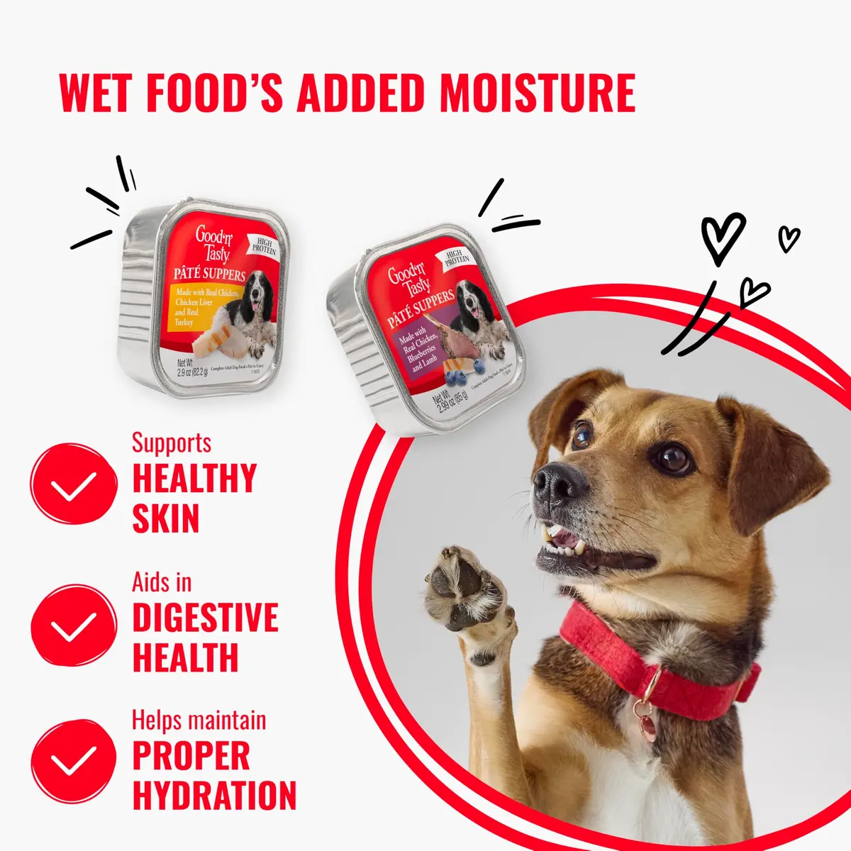 Good ‘N’ Tasty Pâté Suppers High Protein Wet Dog Food Variety Pack, 24 Count | Complete & Balanced for Adult Dogs - view 5