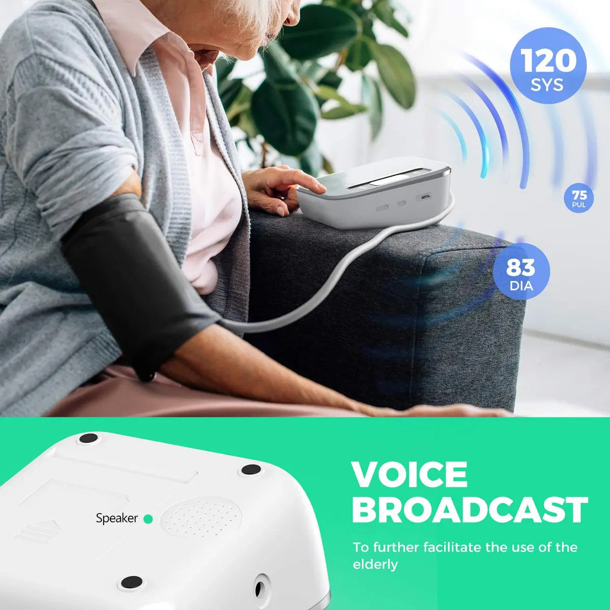 BENECEN Automatic Arm Blood Pressure Monitor with Backlit LCD & Storage Bag | FDA Cleared, 240 Readings, Adjustable Cuff - view 5