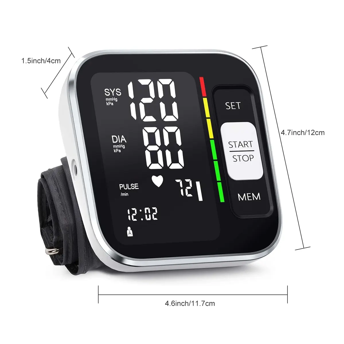 BENECEN Automatic Arm Blood Pressure Monitor with Backlit LCD & Storage Bag | FDA Cleared, 240 Readings, Adjustable Cuff - view 8