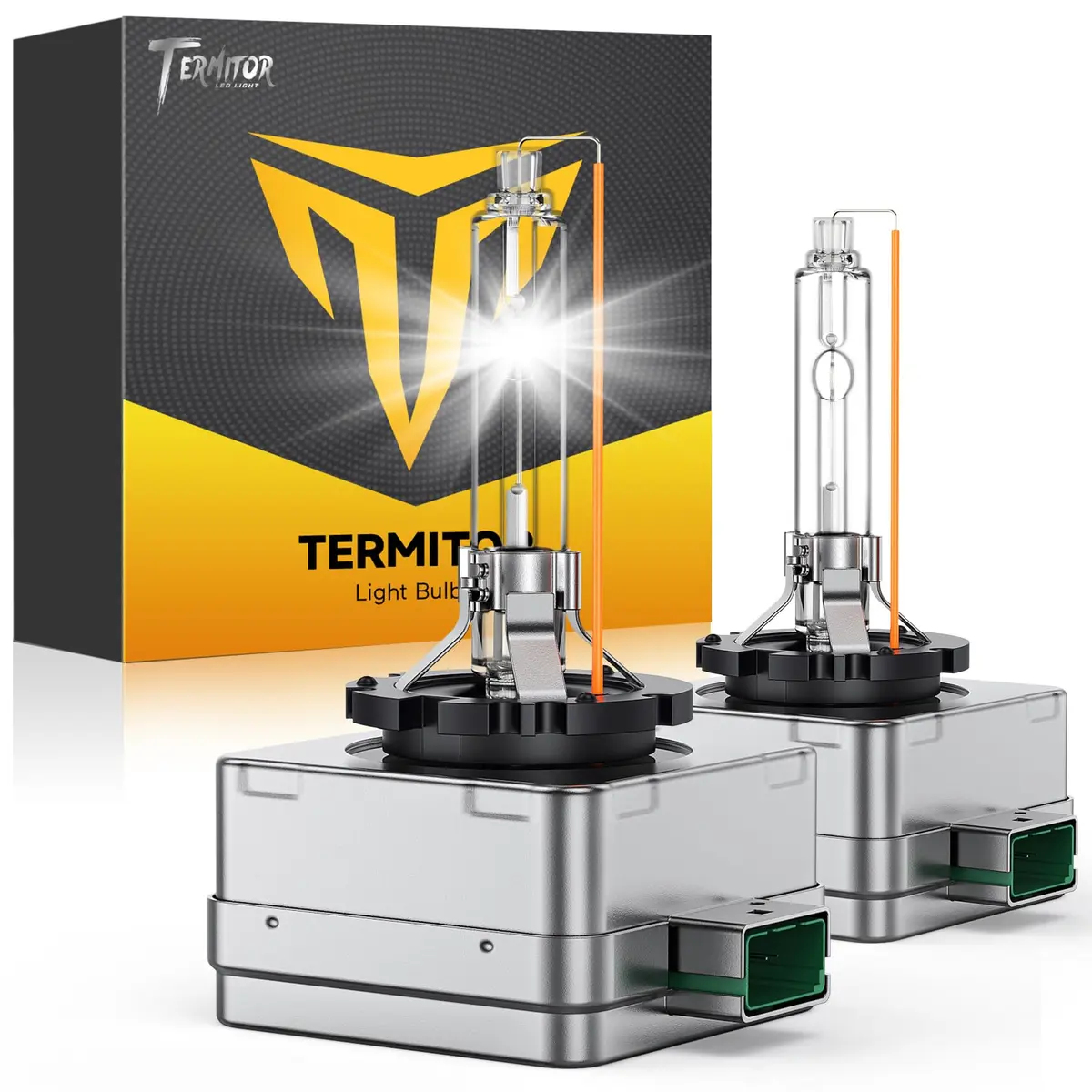 Termitor 2026 D3S HID Bulb 6000K Cool White (Pack of 2) | 800% Brighter Xenon Replacement - main product image