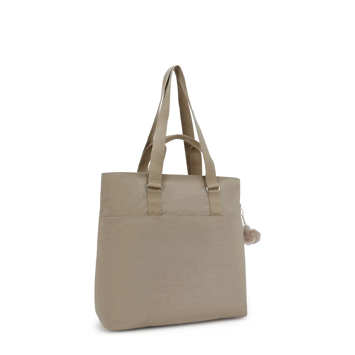 Kipling Women's India Tote Bag Soft Taupe | Large Nylon Zippered Handbag 37.5cm (14.75"L x 15.25"H x 7"D) - view 2
