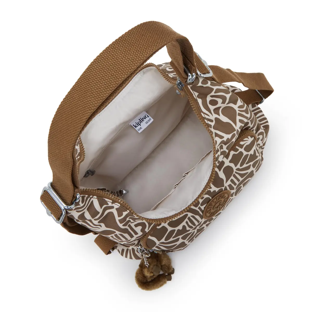 Kipling Yenna Prt Shoulder Bag 15"L x 14.25"H x 5.25"D | Minimalist Nylon & Polyester - view 3