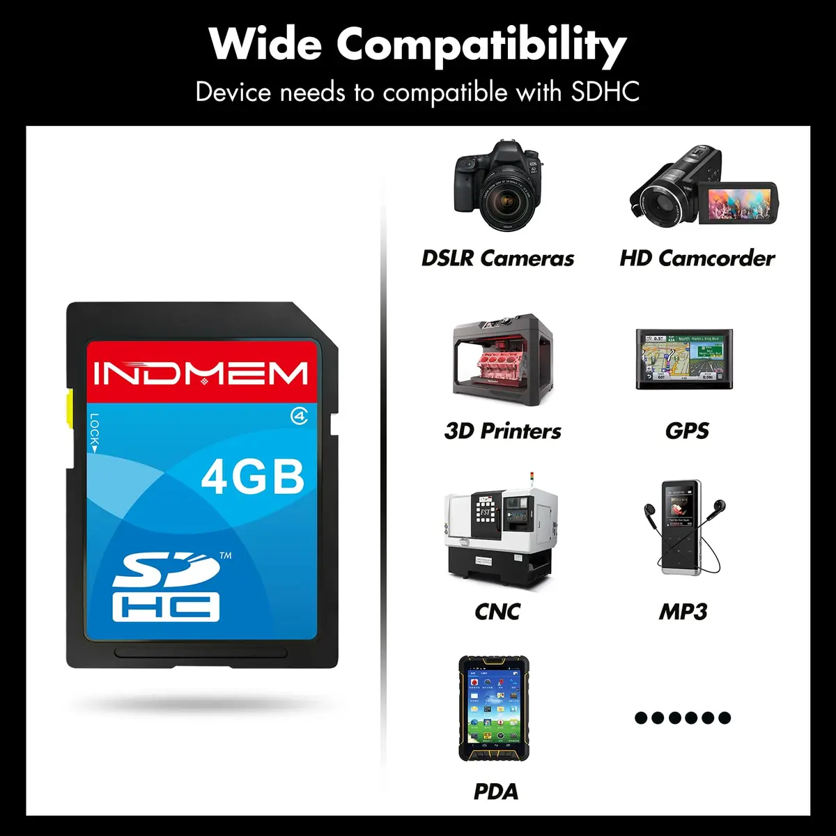 Sinobright SD Card 4GB | SDHC UHS-I Class 4 Flash Memory for Cameras & Devices - view 5