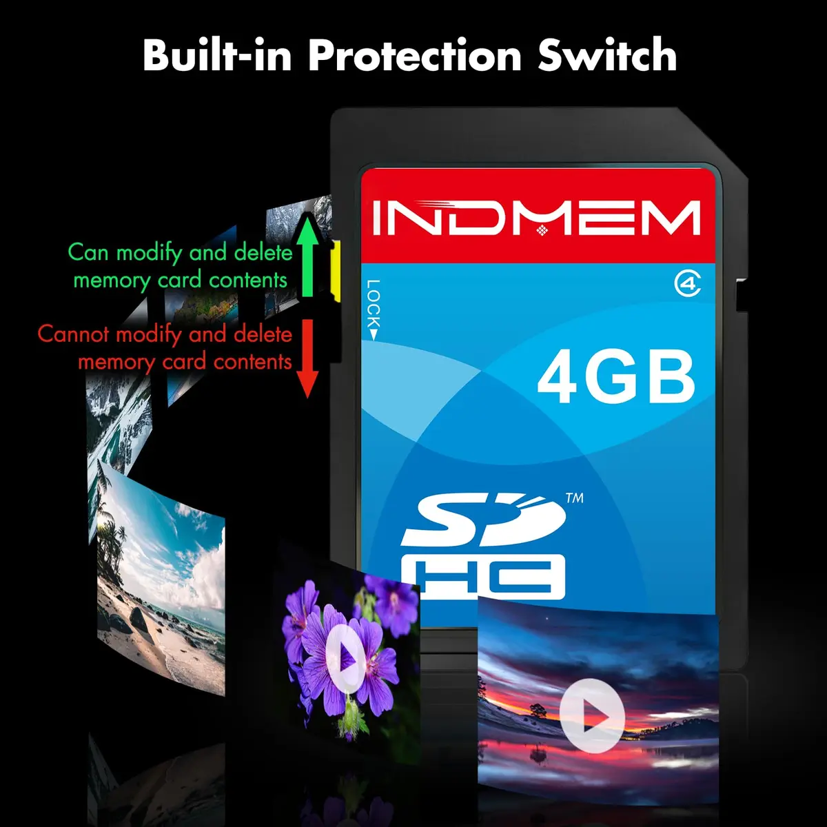 Sinobright SD Card 4GB | SDHC UHS-I Class 4 Flash Memory for Cameras & Devices - view 6