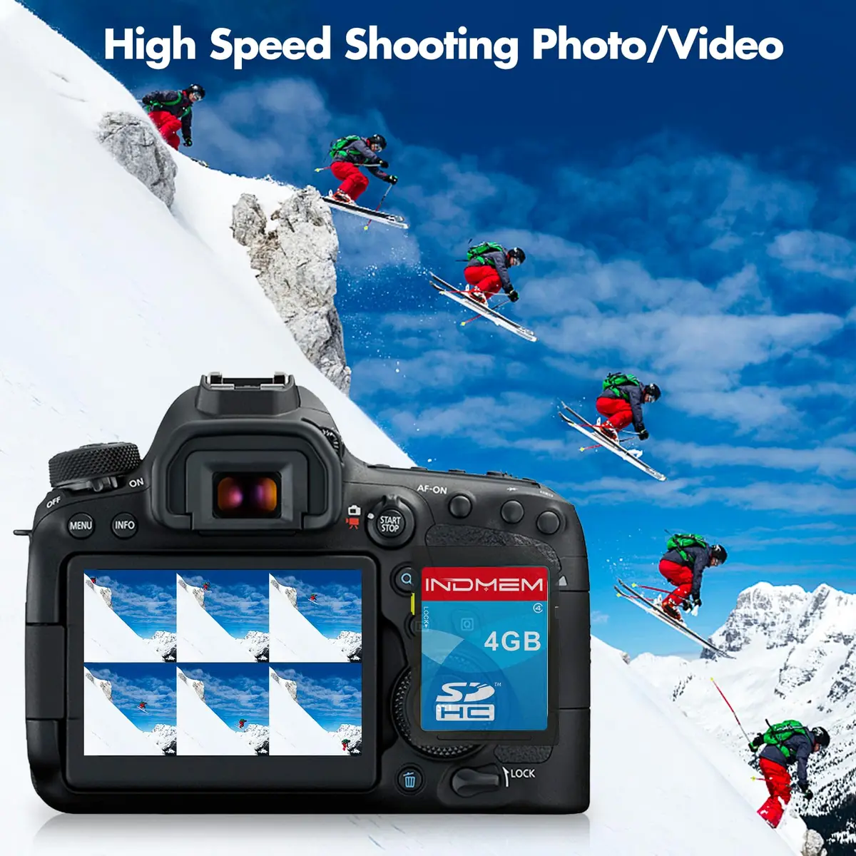 Sinobright SD Card 4GB | SDHC UHS-I Class 4 Flash Memory for Cameras & Devices - view 3