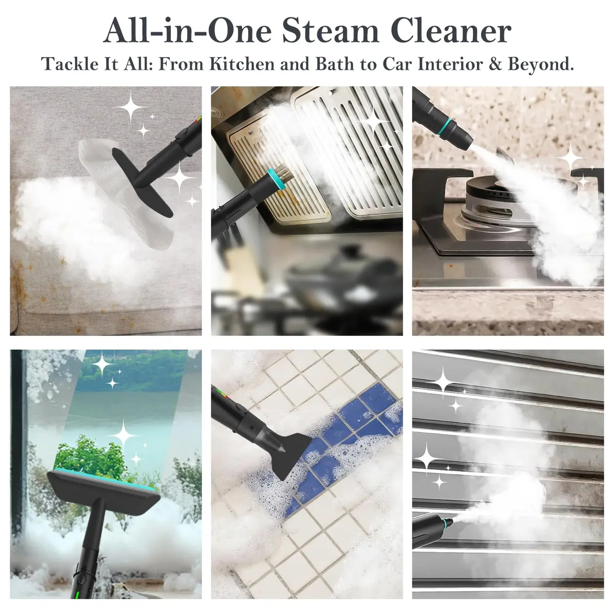 KBTYE Steam Cleaner 3-Level Handle 1.8L | Fast Heat-Up, Dry Burn Protection - view 7