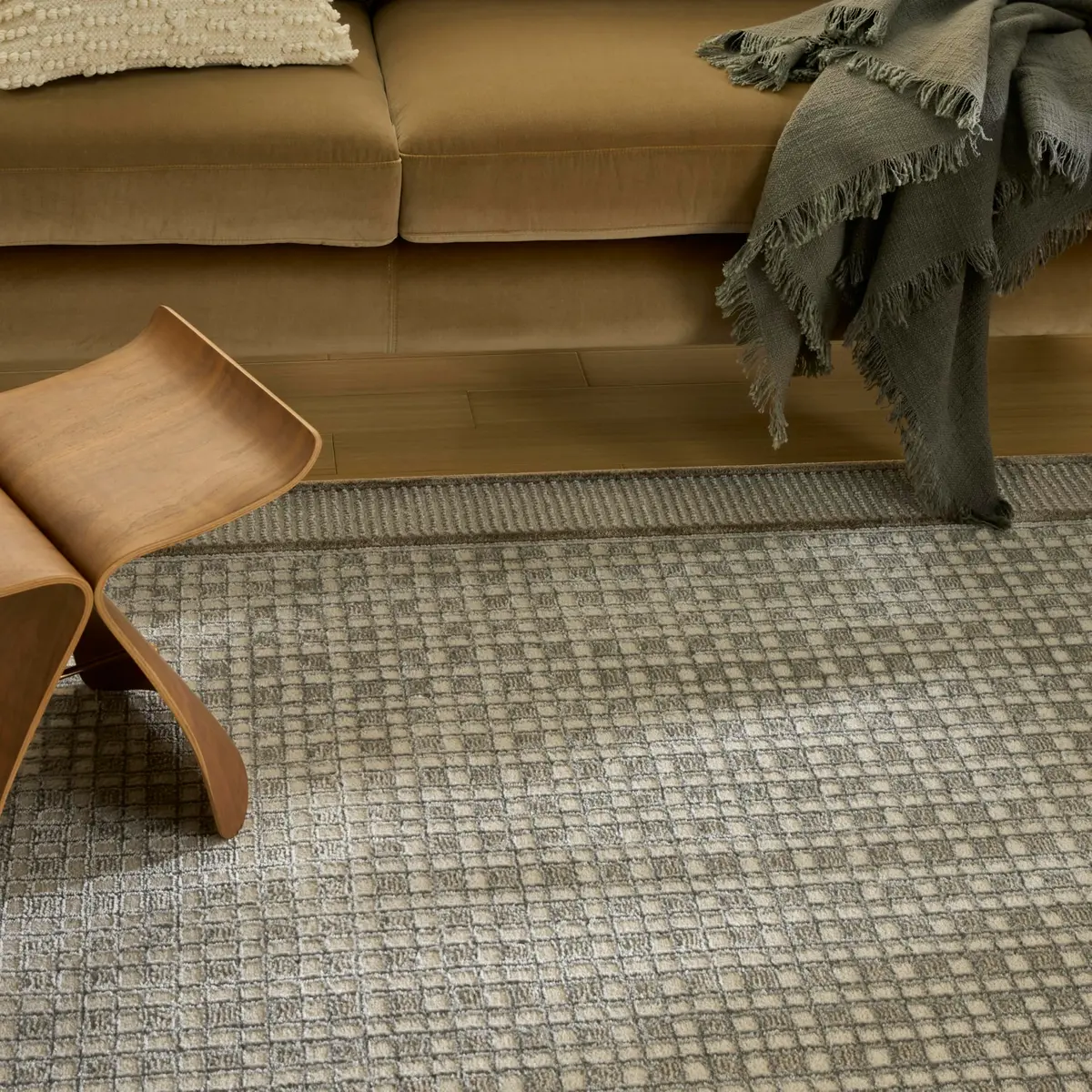 Nourison Nordic Ivory Grey Area Rug 2' x 3' | Scandinavian Geometric Design, Easy Clean, Non Shedding - view 5