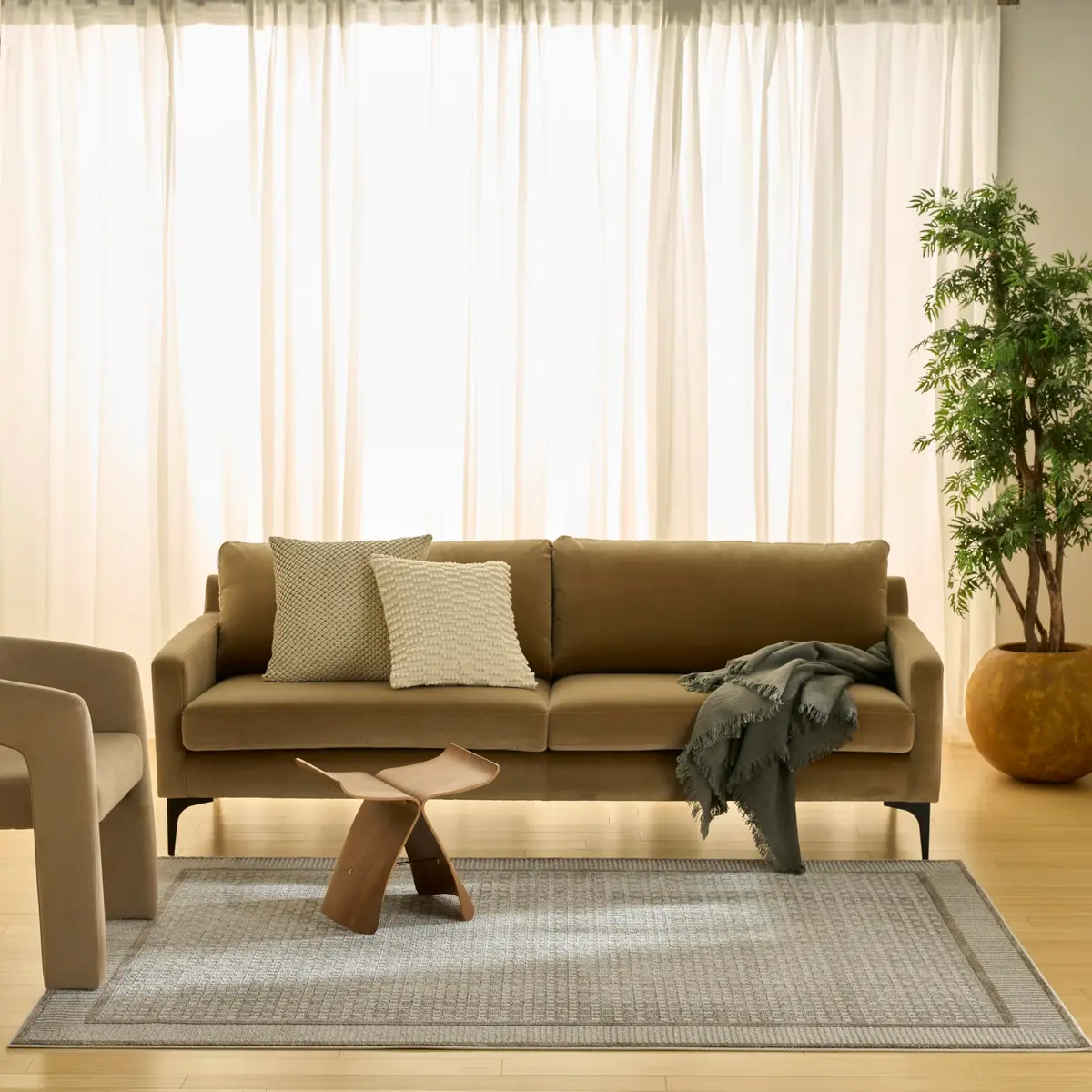 Nourison Nordic Ivory Grey Area Rug 2' x 3' | Scandinavian Geometric Design, Easy Clean, Non Shedding - view 6