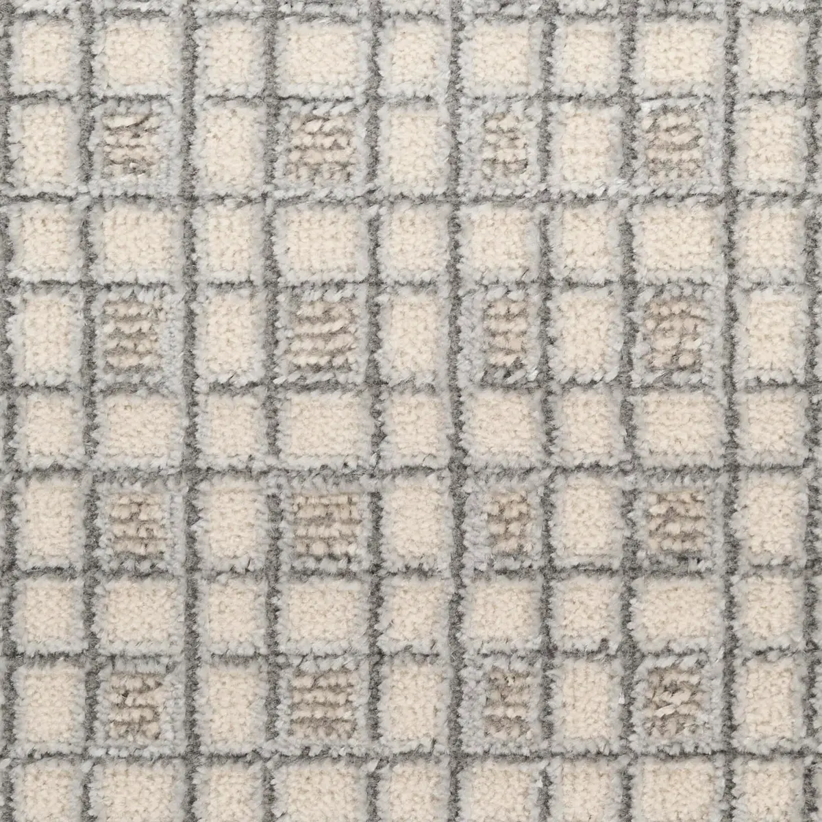 Nourison Nordic Ivory Grey Area Rug 2' x 3' | Scandinavian Geometric Design, Easy Clean, Non Shedding - view 8