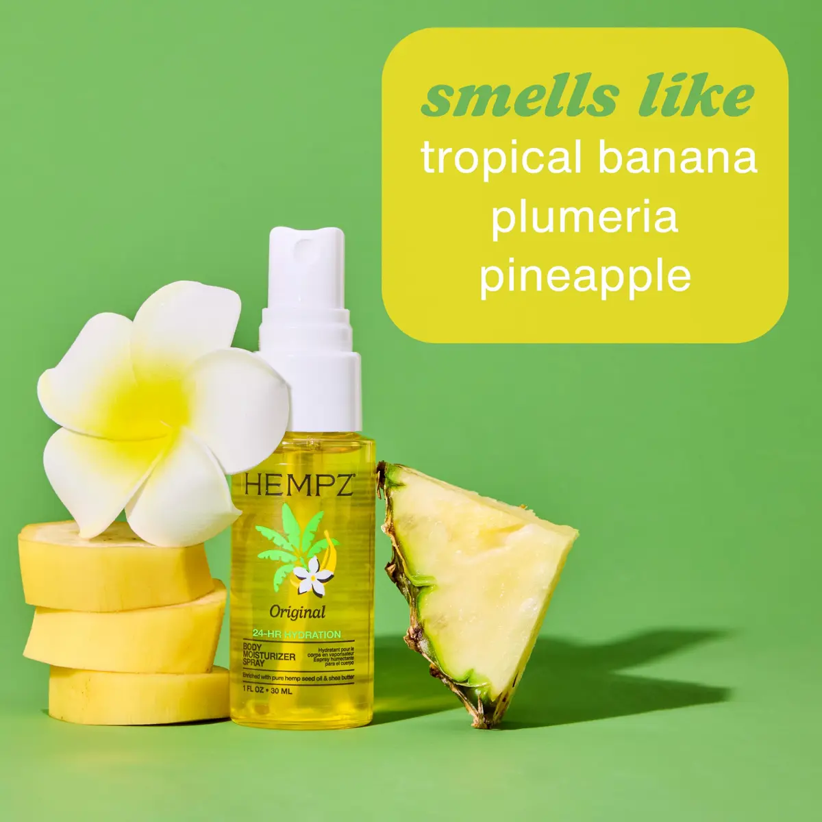 Hempz Hydrating Mist Spray, Floral Banana Fragrance, 1 fl.oz. | Alcohol-Free, Vegan, Instant Hydration - view 2