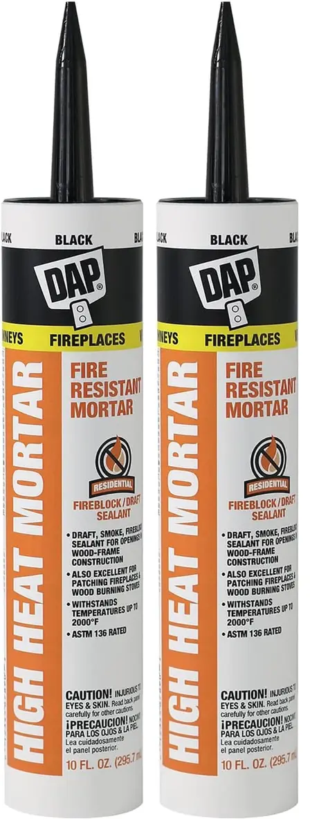 DAP High Heat Fire Resistant Mortar 10 oz | Withstands 2000°F, Easy Water Clean-Up - main product image