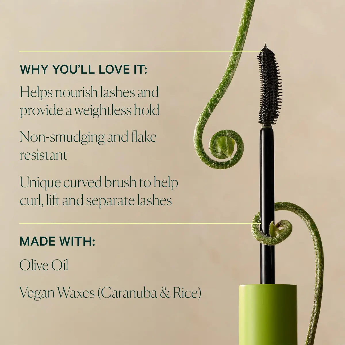 Well People Expressionist Curling Mascara, Black | Vegan, Smudge-Resistant, Curved Brush, Nourishing Plant Oils - view 3