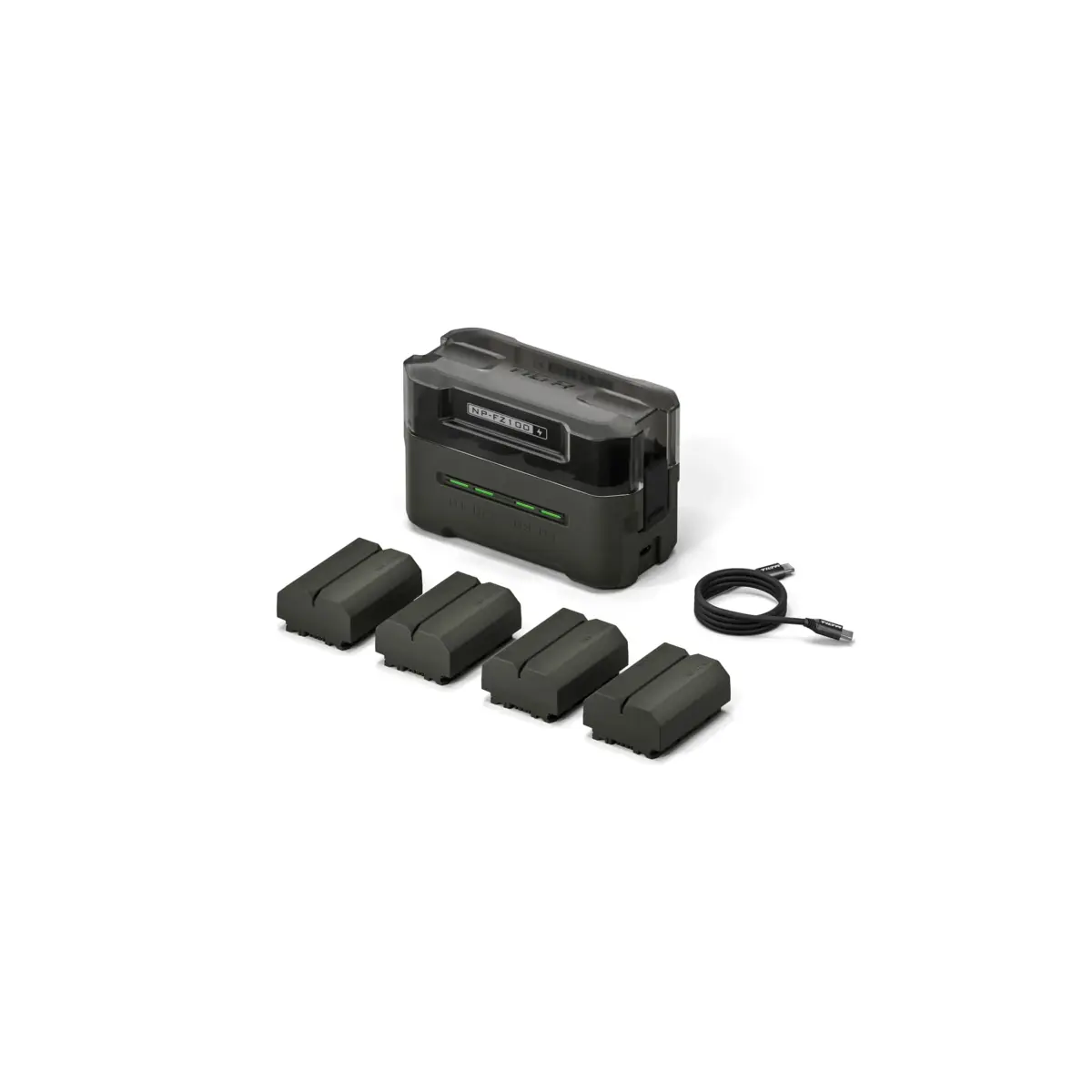 Tilta NP-FZ100 Portable Charging Station (4-Battery Kit) Green | 45W PD Fast Charging, Works with Sony FX3, A7 IV, A6700 - main product image