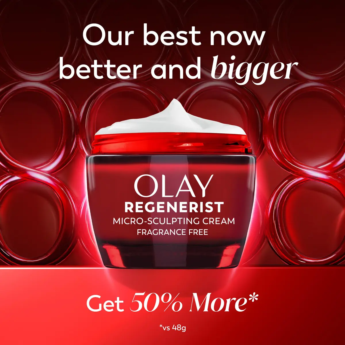 Olay Face Moisturizer Micro-Sculpting Cream 2.6oz | Fragrance-Free Anti-Aging Firming - view 2