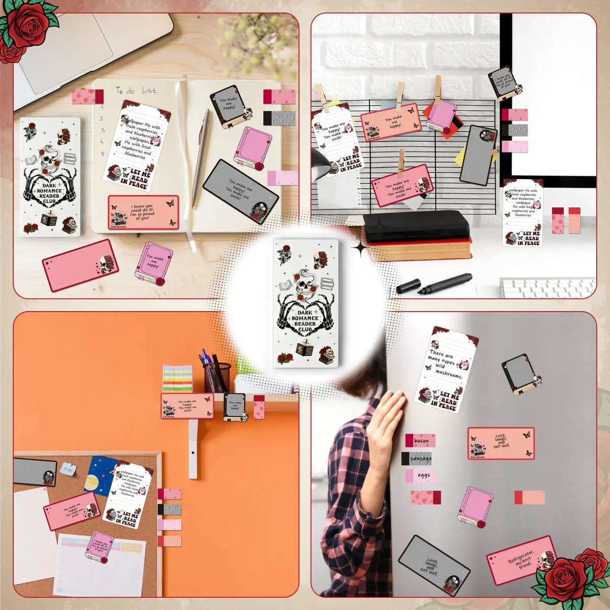 Xqumoi Let Me Read in Peace Dark Romance Sticky Notes Set (550 Sheets) | Book Lover Gift for Teens & Adults - view 6