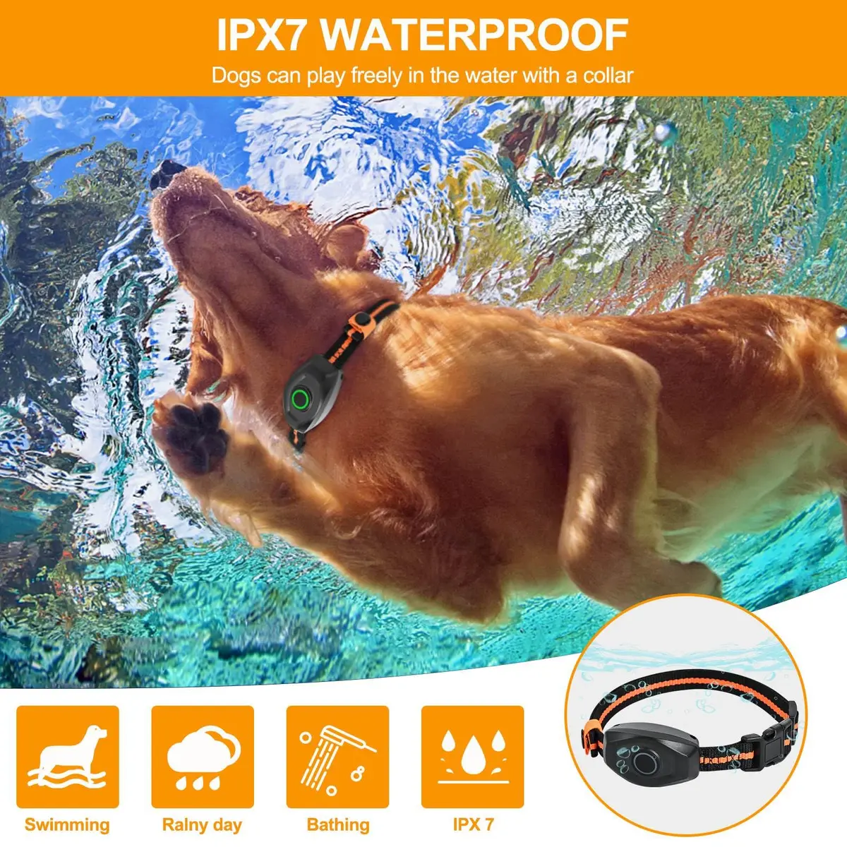 MAISOIE Dog Training Collar Black | IPX7 Waterproof Remote Range 1300ft, 3 Modes, Rechargeable - view 4