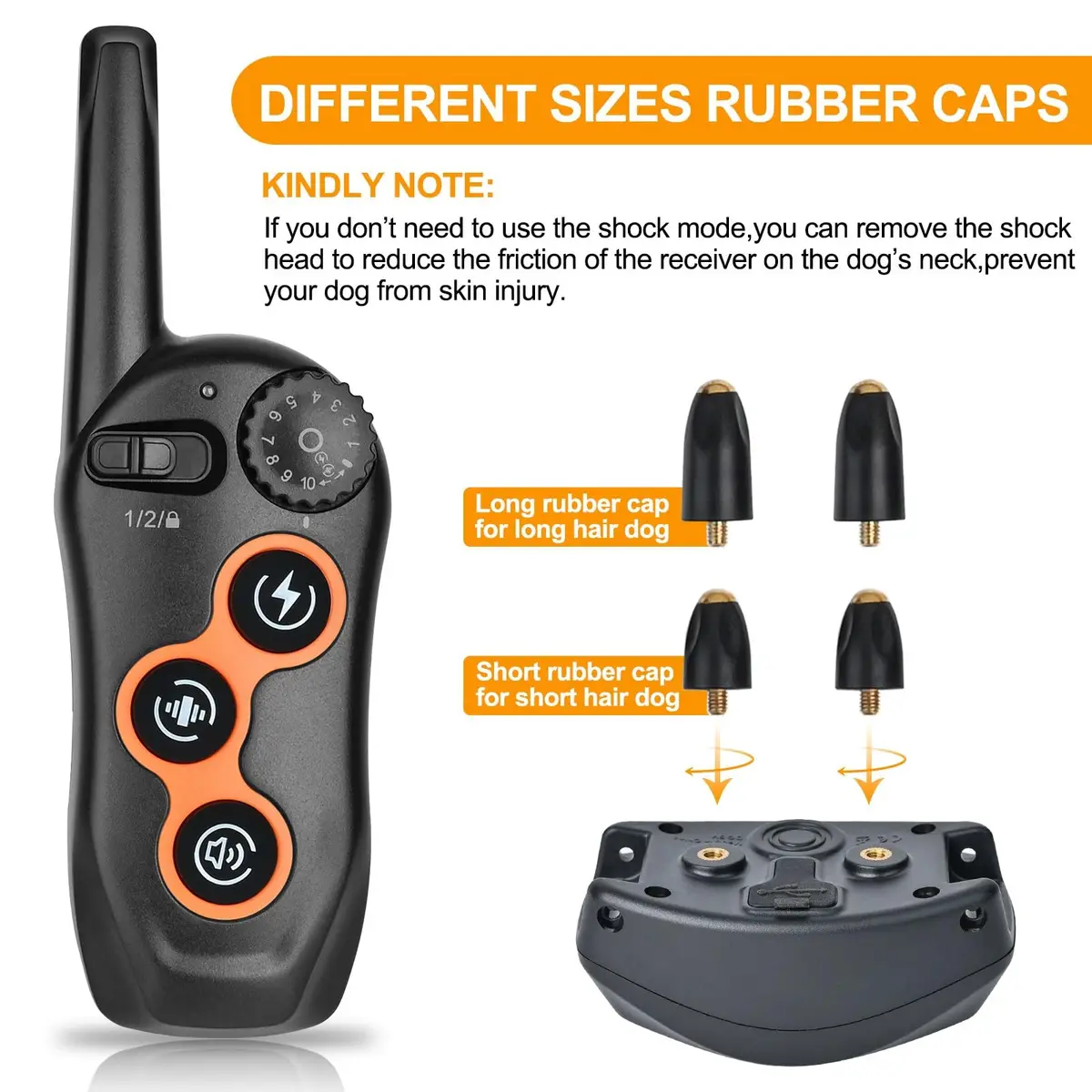 MAISOIE Dog Training Collar Black | IPX7 Waterproof Remote Range 1300ft, 3 Modes, Rechargeable - view 6