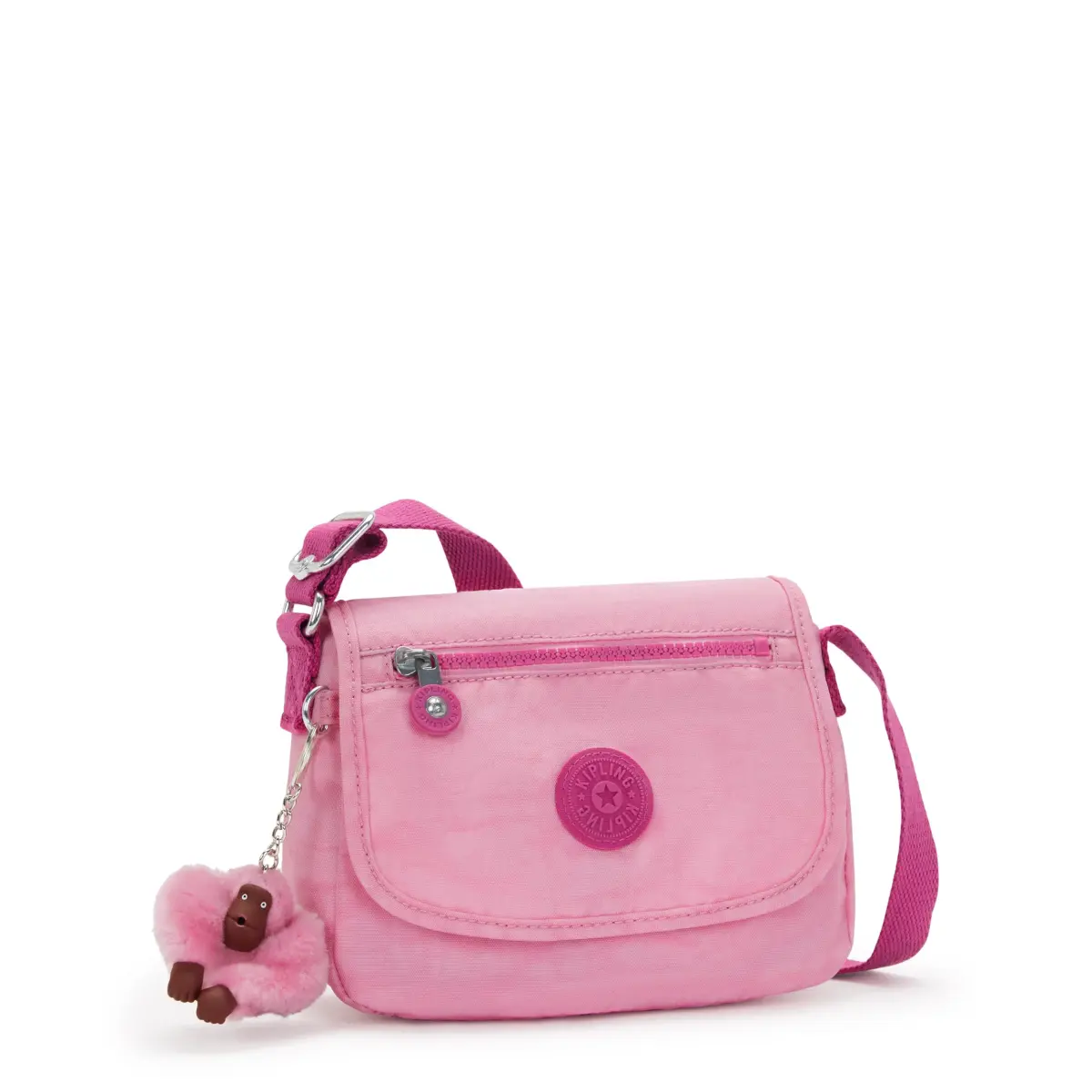 Kipling Sabian U Mini Crossbody Bag in Pink Frosting (7.75"L x 5.75"H x 3.25"D) - view 4