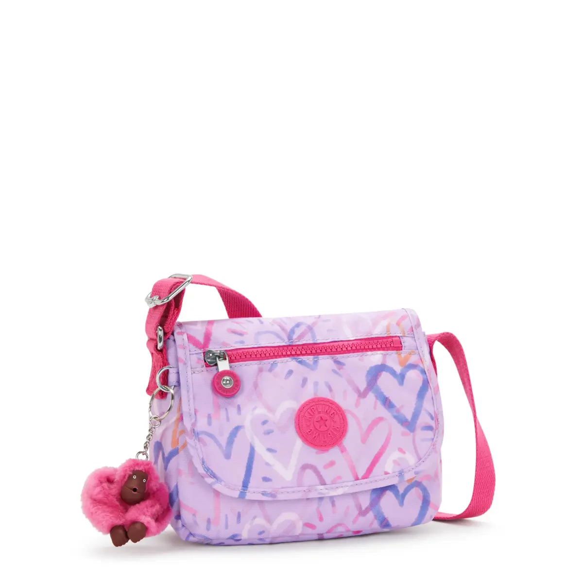 Kipling Sabian U Minibag Sweetheart Scribbles Lightweight Crossbody Mini Bag 2L (7.75''L x 5.75''H x 3.25''D) | Functional & Fashionable Crossbody - view 4