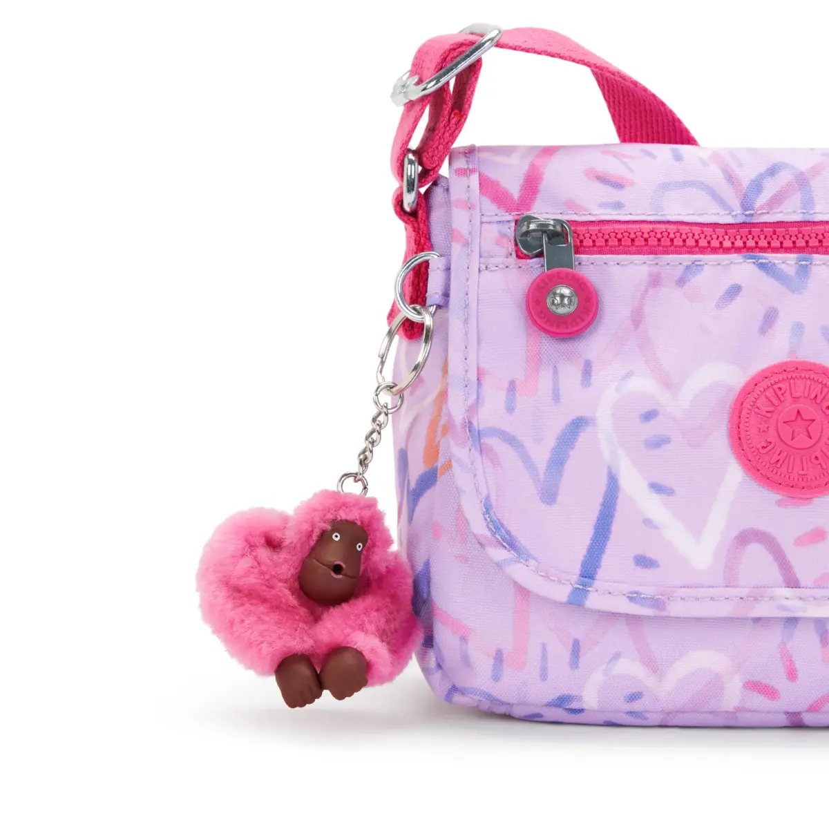 Kipling Sabian U Minibag Sweetheart Scribbles Lightweight Crossbody Mini Bag 2L (7.75''L x 5.75''H x 3.25''D) | Functional & Fashionable Crossbody - view 5