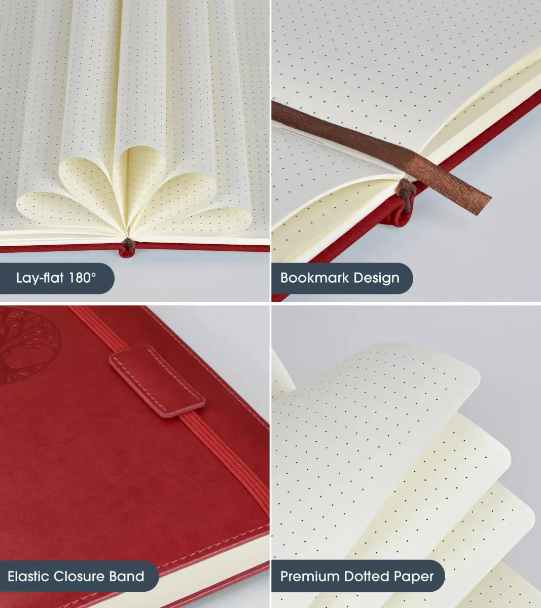 Biuwory Dotted Journal Notebook A5 140 Pages | Acid-Free Paper for Smooth Writing - view 4