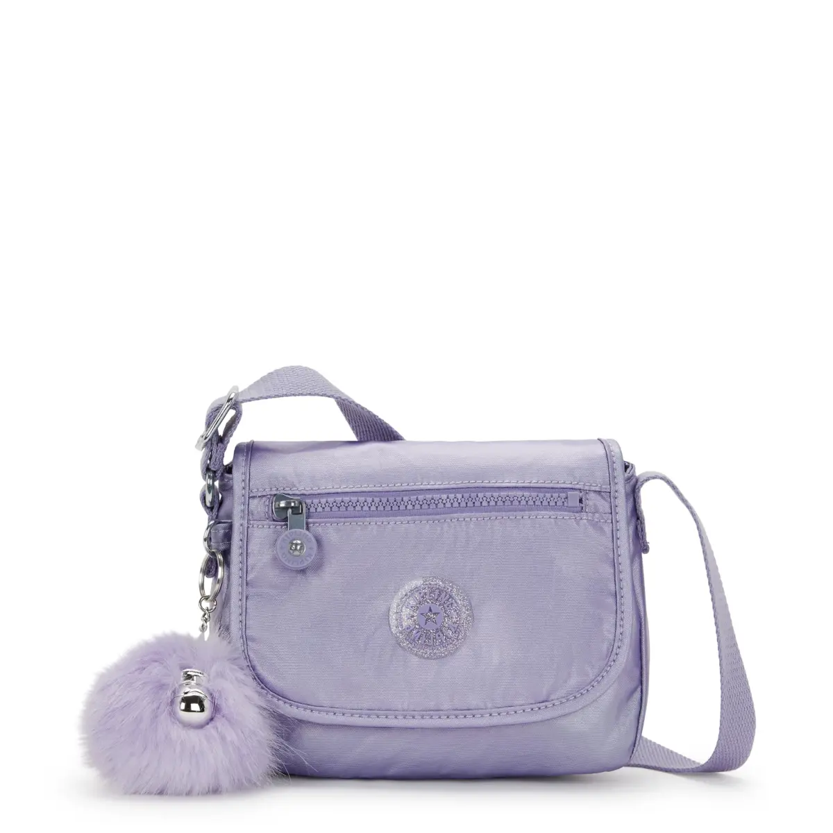 Kipling Sabian U Mini Crossbody Bag in Amethyst Aura Metallic Glow (7.75"L x 5.75"H x 3.25"D) - main product image