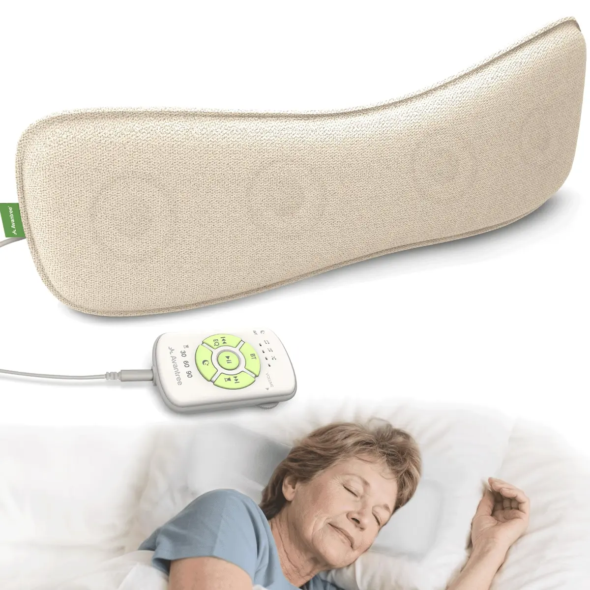 Avantree Slumber 2 - Bluetooth Pillow Speaker for Side Sleepers | Wireless White Noise Headphones - main product image