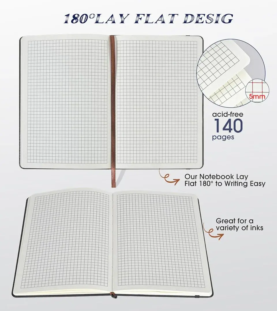 Biuwory Black Blank_Book Hardcover Executive Notebook | Acid-Free Paper Journal - view 5
