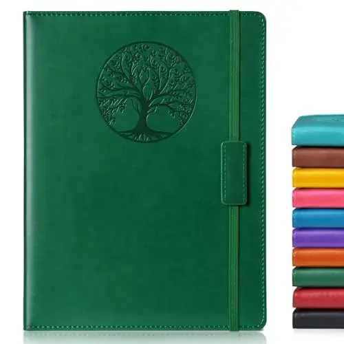 Biuwory Graph Paper Notebook Journal for Women Men, 140 Pages A5 (5.7"×8.3") Hardcover Leather-Look Grid Notebook - main product image