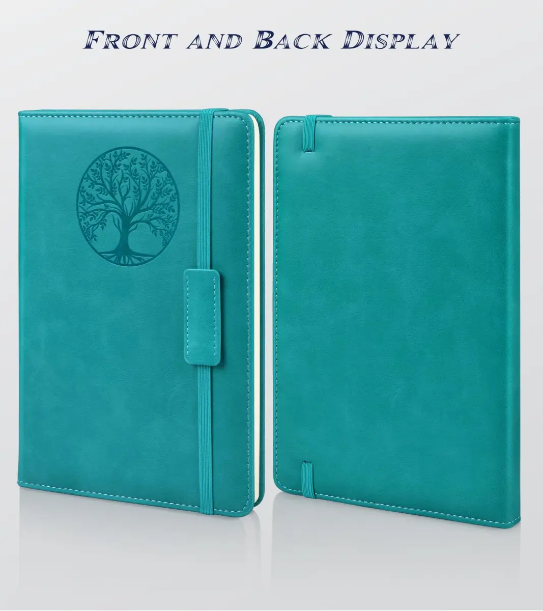 Biuwory A5 Grid Paper Notebook Journal for Women Men, 140 Pages Hardcover Leatherette, Blue | Acid-Free Paper Notebook - view 5