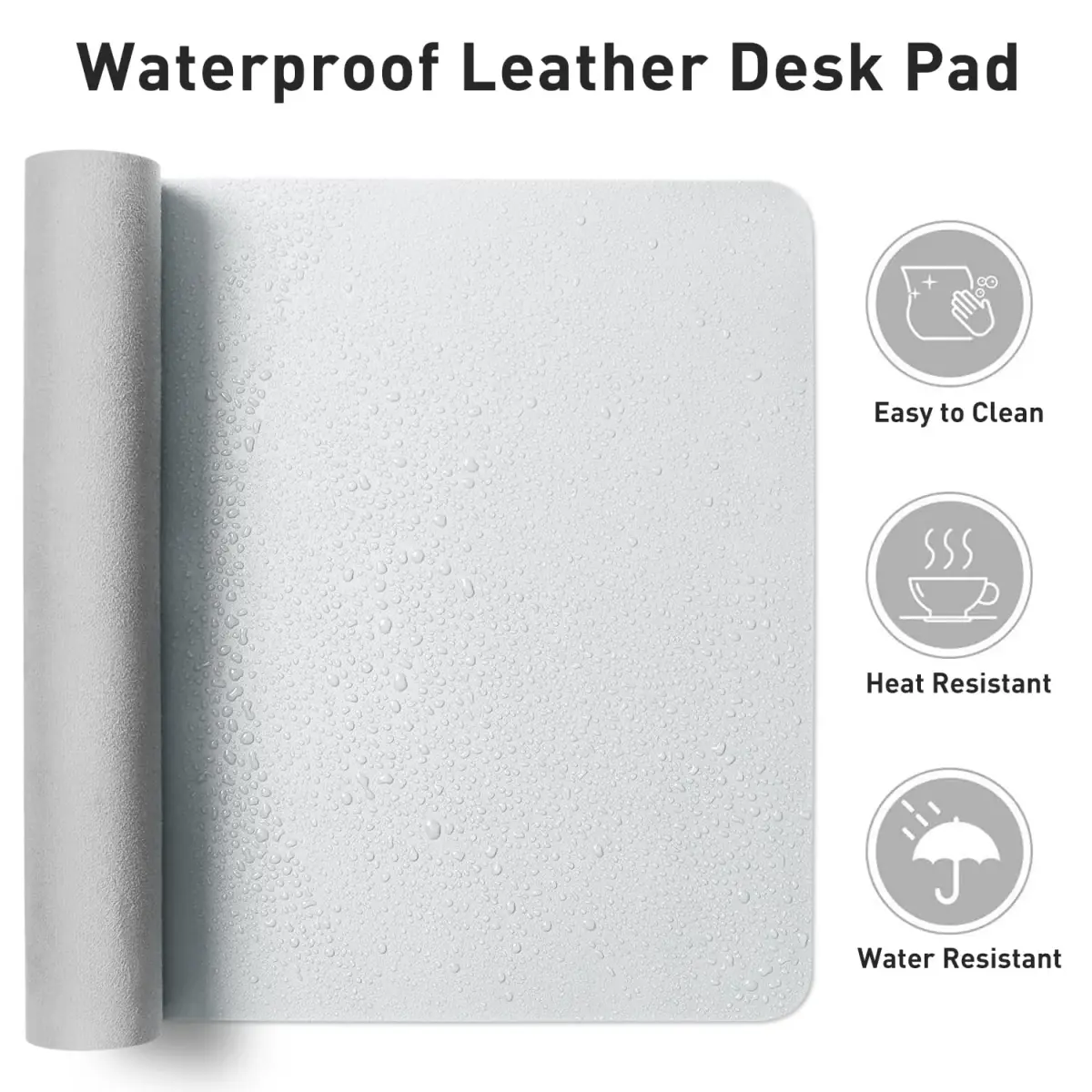 Aothia Faux Leather Desk Mat 139.7cm x 60.96cm (55" x 24") | Smooth Writing Surface for Home & Office - view 7