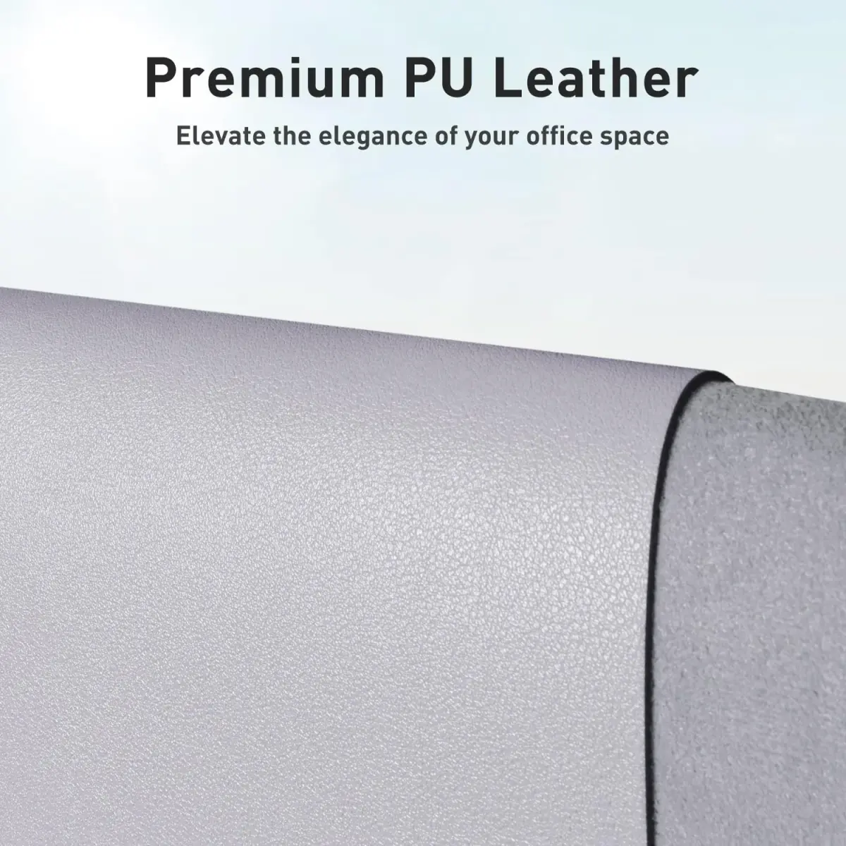 Aothia Smoky Lavender Desk Mat 55" x 17" | Faux Leather Large Mouse Pad - view 2