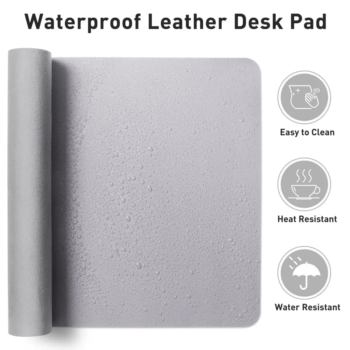 Aothia Smoky Lavender Desk Mat 55" x 17" | Faux Leather Large Mouse Pad - view 7