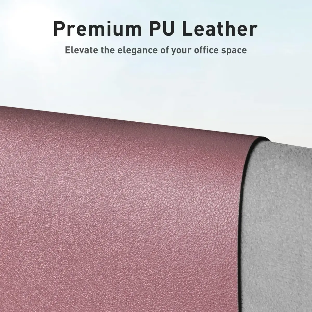 Aothia Faux Leather Desk Mat - Dark Pink, 140cm x 60cm (55" x 24") | Protects Desks from Scratches, Spills, and Heat - view 2