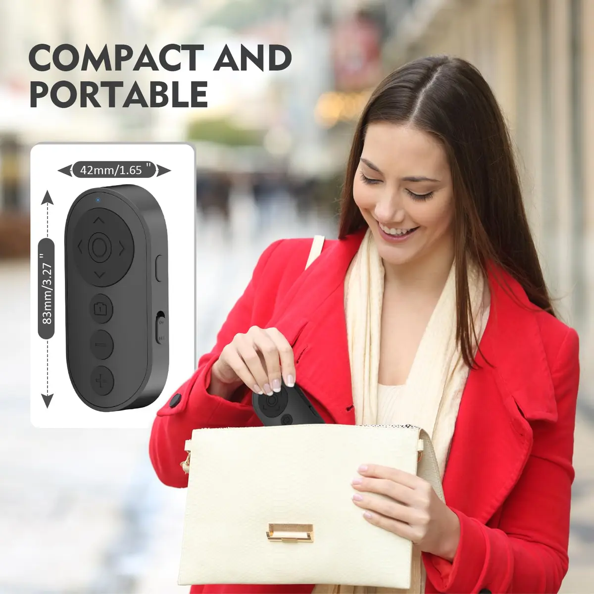 Aistraunix Wireless Remote Control for TikTok & Cameras 10m (33ft) | Zoom, Page Turner, USB-C Rechargeable - view 7