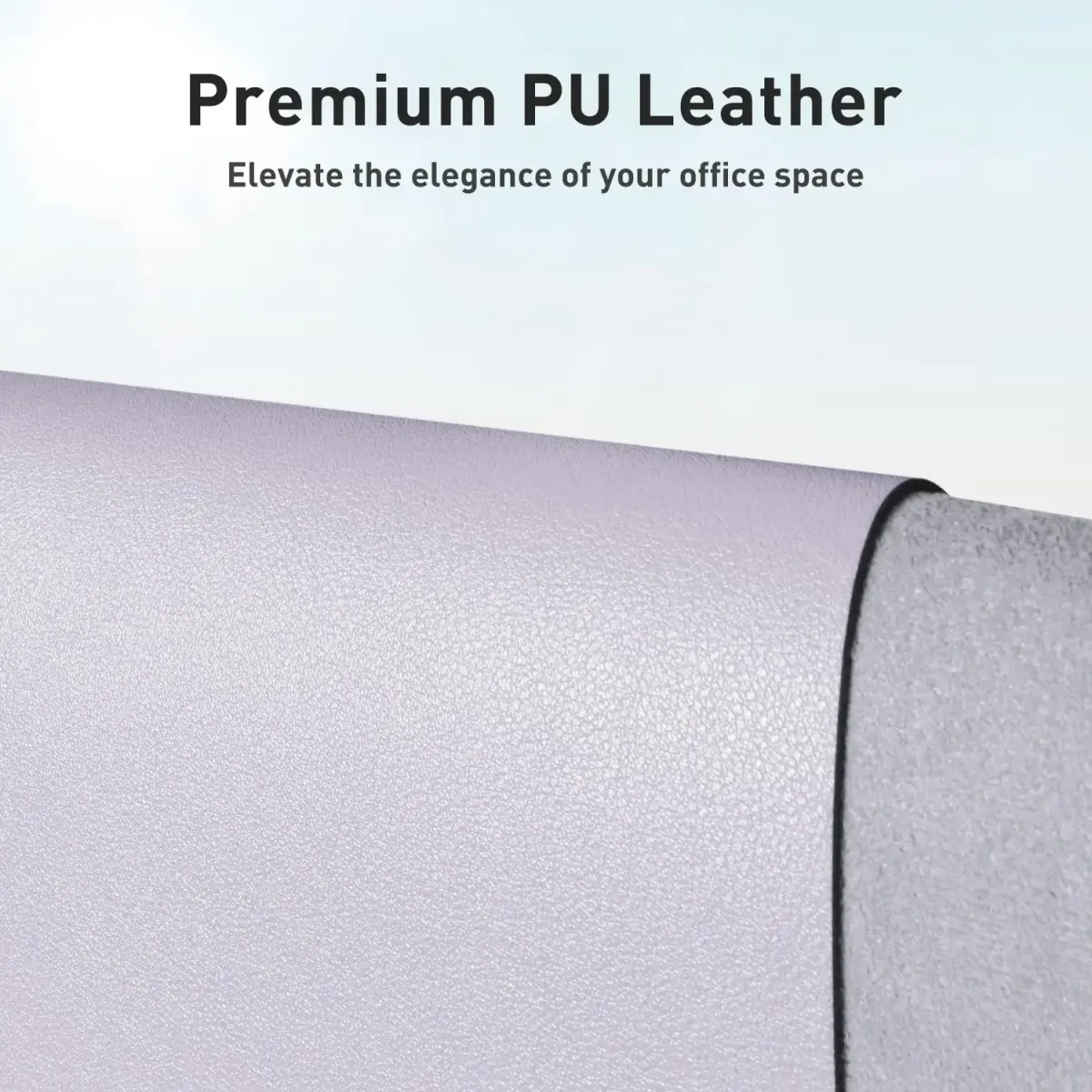 Aothia Faux Leather Desk Mat - Soft Lavender XL (55" x 24") | Protects Desk, Doubles as Large Mouse Pad - view 2