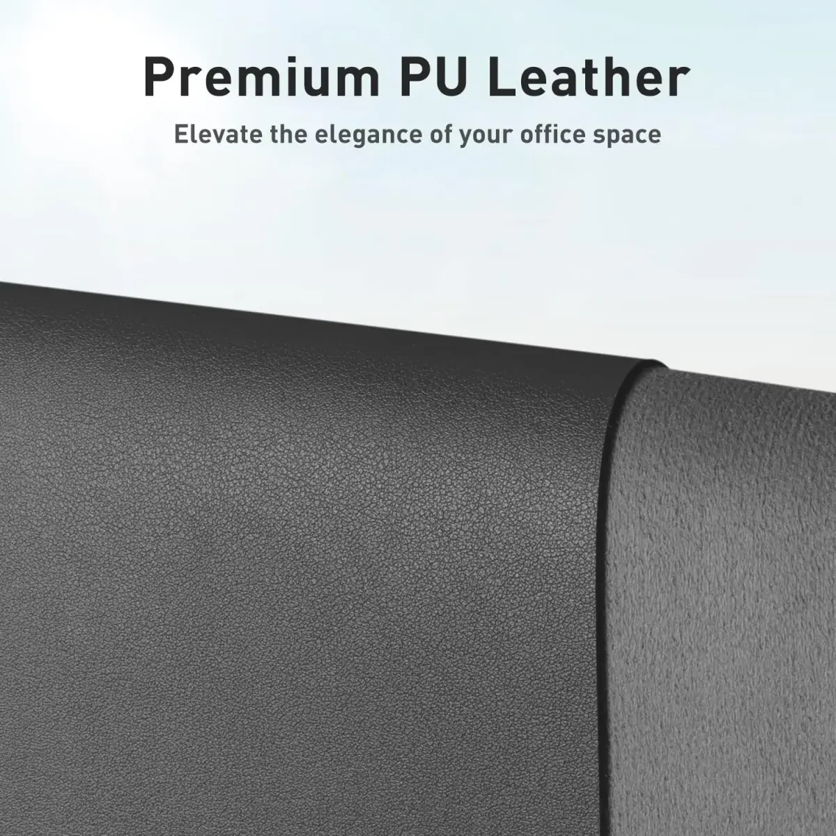 Aothia Faux Leather Desk Mat - 137cm x 43cm (55" x 17") | Protects Desks, Waterproof Writing Surface, Non-Slip Suede Back - view 2