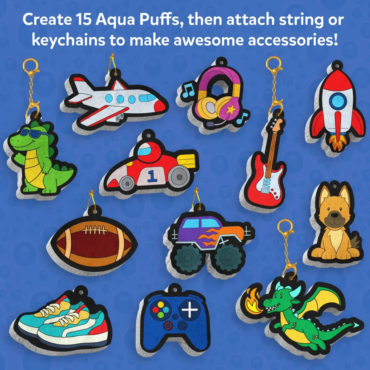 Skillmatics Aqua Puffs Just Boy Things Art & Craft Kit | Mess-Free 3D Puffy Creations for Ages 4-10 - view 5