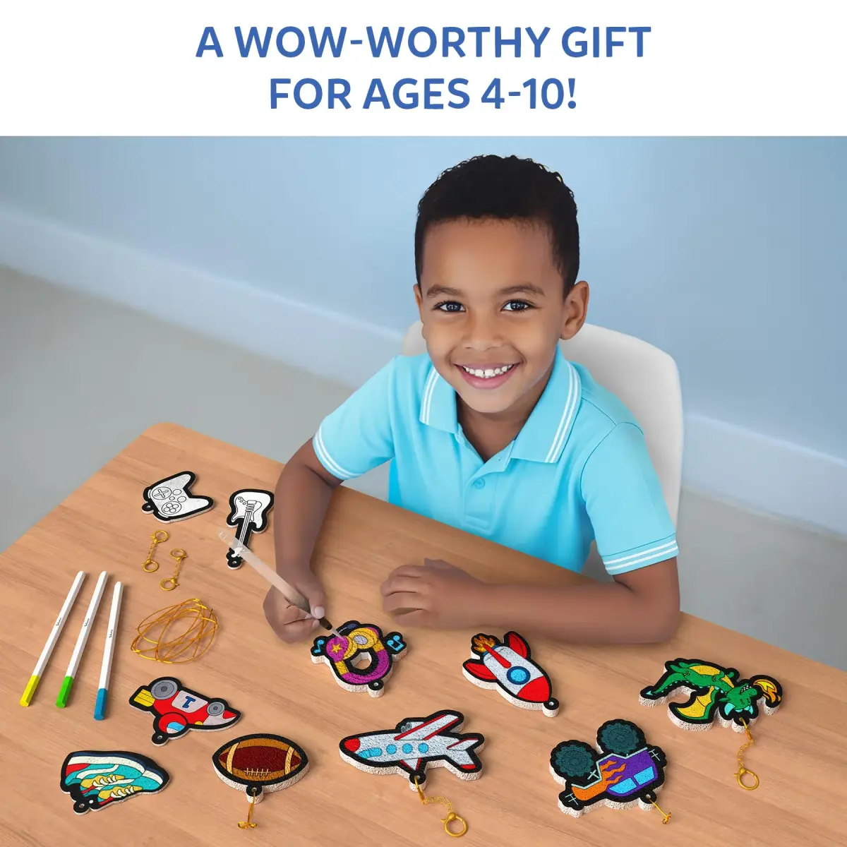 Skillmatics Aqua Puffs Just Boy Things Art & Craft Kit | Mess-Free 3D Puffy Creations for Ages 4-10 - view 7
