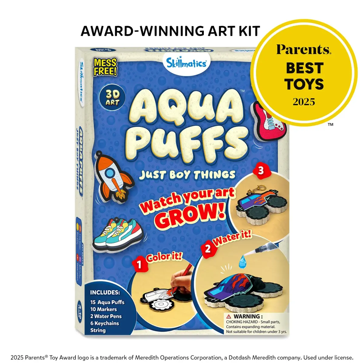 Skillmatics Aqua Puffs Just Boy Things Art & Craft Kit | Mess-Free 3D Puffy Creations for Ages 4-10 - view 4