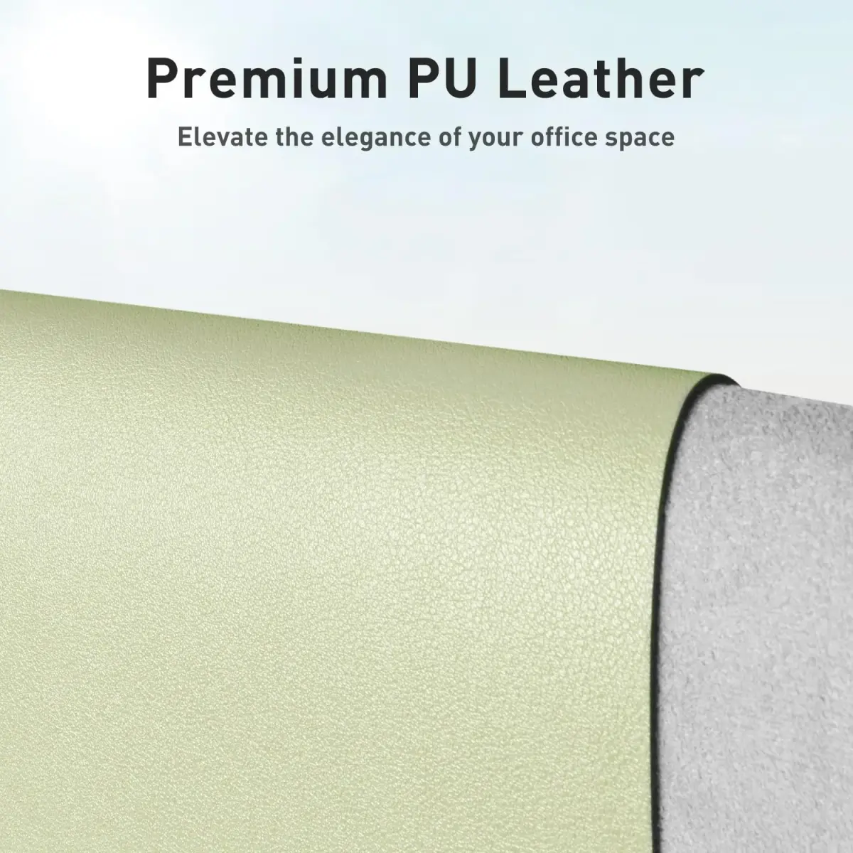 Aothia Faux Leather Desk Mat - Non-Slip PU Leather Desk Blotter, Waterproof Writing Surface, Large Desk Pad for Office & Home (Grass Green, 139.7cm x 43.18cm) - view 2