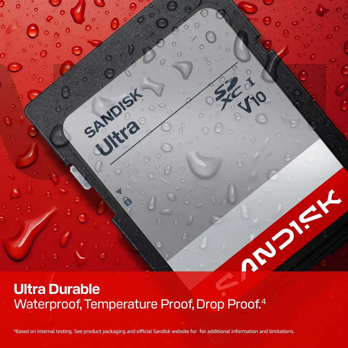 Sandisk 256GB Ultra SDXC UHS-I Card | Up to 195MB/s, Full HD, Waterproof, Shockproof - view 5