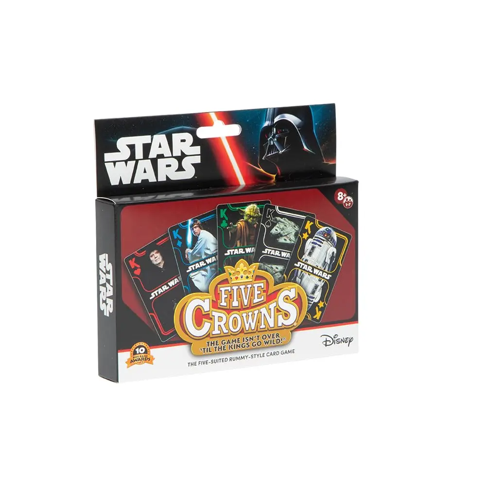 PlayMonster Five Crowns Star Wars Rummy Card Game for Kids, Family Game Night | Galactic Star Wars Theme, 58 Cards, Ages 8+ - main product image