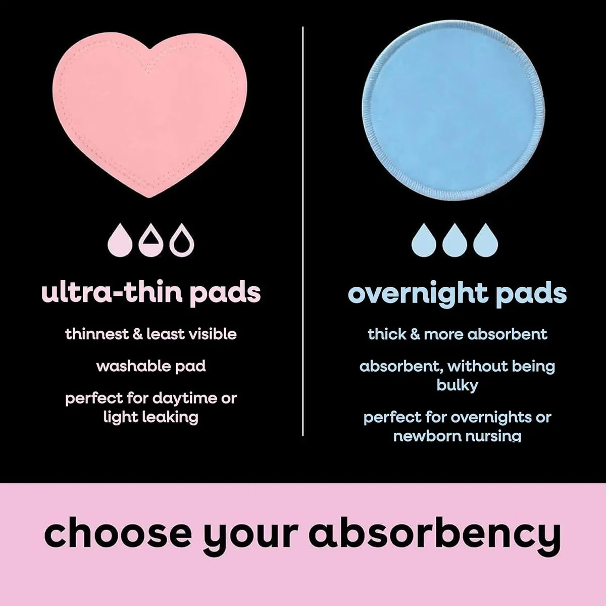 Bamboobies Soft Reusable Overnight Nursing Pads 12 Count | Ultra-Soft Velour Overnight Nursing Pads - view 3